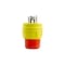 Ericson Watertight Locking Plug, L15-30P, 30 A, 250V AC, Three Phase, 3 Pole, Yellow 2522-PW6P-AM - alternate 1