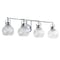 Jonathan Y Shirley 34" 4-Light Farmhouse Industrial Metal LED Vanity Light w/ Seeded Glass Globe Shades, Chrome JYL7406A - alternate 9