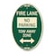 Signmission Fire Lane Tow-Away Zone with Bidirectional Ar, 12 In X 18 In Architectural, Heavy Gauge Aluminum A-OV-G-1218-23979 - alternate 1