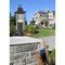 Z-Lite Tiberius 4 Light Outdoor Pier Mounted Fixture, Black/Clear Seedy, 9 In W x 27.25 In H 5017PHBR-533PM-BK - alternate 4