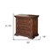 Homeroots 32" Brown Solid Wood Three Drawer Nightstand 527049 - alternate 6