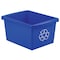 Storex 4 Gallon Recycling Bin, Blue, 2PK 61505U06C - alternate 3