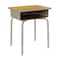 Flash Furniture Billie Student Desk with Open Front Metal Book Box - Maple/Silver FD-DESK-GY-MPL-GG - alternate 1