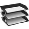 Acrimet Facility 3 Tier Letter Tray Side Load Letter Size A4 Desktop File Organizer Plastic Black 255.4 - alternate 5