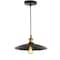 Jonathan Y Lotus 12.25" Adjustable Metal LED Pendant, Brass Gold/Black JYL9062A - alternate 8