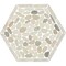 Daltile Pebble Oasis Natural Stone Framed Hexagon Pebble Mosaic 11in x 10in in Tumbled Seashell, 17PK PB44FRMHXPBMSTM - alternate 4