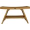 Homeroots Rectangular Teak Shower Stool Or Bench With Shelf In Natural Finish 376729 - alternate 6