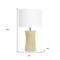 Homeroots 17" Beige Ceramic Novelty Table Lamp With White Drum Shade 643468 - alternate 1