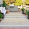 Homeroots 3' X 5' Gold And Silver Striped Washable Indoor Outdoor Area Rug 632209 - alternate 7
