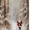 Homeroots Santa's Winter Stroll White Framed Wall Art 572087 - alternate 4