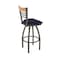 Holland Bar Stool Co Eleanor 30in Swivel Bar Stool with Bronze Finish, Medium Back and Canter Twilight Seat 880 - alternate 1
