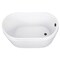 Kingston Brass 52-Inch Acrylic Oval Double Slipper Freestanding Tub with Overflow/Drain Assembly VTRS522928M5 - alternate 1