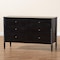 Baxton Studio Lucera Mid-Century Black Bobbin Wood 6-Drawer Dresser 257-14128-ZORO - alternate 7