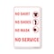 Signmission PSA No Shirt No Shoes No Mask No Service All Red 14in X 10in Wall Graphic, OS-NS-RD-1014-25355 OS-NS-RD-1014-25355 - alternate 1