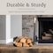 Lavish Home 5 Piece Fireplace Tools Set Indoor Outdoor Accessories Set with Poker, Brush, Shovel, Firewood Rack 80-FPTS-18 - alternate 4