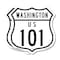 Signmission Washington Route Marker Shield Sign Us 1, 6 inch X 6 inch, Plastic Sign, 2PK SHI-P-2PACK-6-475 - alternate 1
