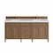 James Martin Vanities Brittany 72" Double Vanity, Pecan w/ 3 CM White Zeus Silestone Top 655-V72-PCN-3WZ - alternate 1