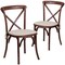 Flash Furniture HERCULES Series Mahogany Cross Back Chair with Cushion, PK2 2-XU-X-MAH-NTC-GG - alternate 13