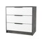 Homeroots 28" White and Gray Three Drawer Dresser 534959 - alternate 6