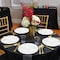 Smarty Had A Party 12" Clear with Gold Round Section Tray Disposable Plastic Seder Plates (24 Plates), 24PK 2668-CLG-CASE - alternate 1