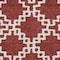 Homeroots 3' X 5' Brick Red And Ivory Geometric Washable Indoor Outdoor Area Rug 593738 - alternate 4
