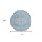 Homeroots 8' Sky Blue And Ivory Round Oriental Washable Indoor Outdoor Area Rug 603823 - alternate 7