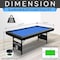 Serenelife Pool Table- Foldable & Portable Billiard Table- Very Sturdy, Includes Pool Balls, Cue Sticks, Blue SLPLTB76BL - alternate 5