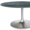Homeroots 60" Gray and Silver Marble and Aluminum Pedestal Base Round Top Dining Table 572221 - alternate 5