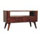 Homeroots 35in Brown Solid Wood Enclosed and Open Storage TV Stand 719185 - alternate 7