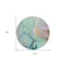 Homeroots 8' Round Teal Round Abstract Washable Non Skid Indoor Outdoor Area Rug 559717 - alternate 8
