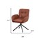 Homeroots Brown and Black Faux Leather and Wood Swivel Dining Arm Chair 716263 - alternate 4