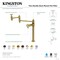 Kingston Brass Deck Mount Pot Filler Faucet with Knurled Handle, Polished Brass KS3702RKX - alternate 4