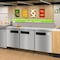 Koolmore 70 in. Commercial 3 Door Refrigerated Sandwich Prep Table 18 Pan Capacity and 22  Cu. Ft. of Storage KM-PTR70-3D - alternate 6