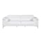 Homeroots White Top Grain Leather Five Person Seating Set 534168 - alternate 8