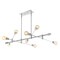Jonathan Y Ikon 63" 8-Light Modern Vintage Arm-Adjustable Iron Linear LED Pendant, Chrome JYL7599A - alternate 1