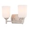 Vaxcel Laurelhurst 2-Light Vanity Light, Satin Nickel, Frosted White Glass, 13.25-In. Wide W0576 - alternate 1