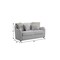 Homeroots 63in Beige And Black Linen Curved Loveseat and Toss Pillows 515724 - alternate 2