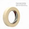 3M Masking Tape, 24 mm W x 55 m L, 4.4 mil Thick, Tan, Rubber Adhesive, 36 PK 201+ - alternate 13