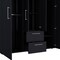 Homeroots 59" Black Two Drawer Combo Dresser 552266 - alternate 9