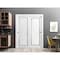 Sartodoors Sliding Closet Bypass Doors 84 x 80in, Planum 0888 Painted White W/ Frosted Glass, Sturdy Rails PLANUM0888DBD-BEM-84 - alternate 1