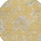 Homeroots 8' Gold Beige And Fern Green Round Floral Washable Indoor Outdoor Area Rug 589466 - alternate 6