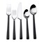 Homeroots Matte Black Stainless Steel Twenty Piece Hand Forged Flatware Set 568256 - alternate 5