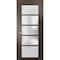 Sartodoors Solid French Door Frosted Glass 18x96 Solid Core Modern Interior QUADRO4002ID-CA-1896 - alternate 1