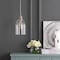 Jonathan Y Fontaine 6.25" Adjustable Greige Glass LED Pendant, Grey/Clear JYL3523A - alternate 9