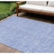 Homeroots 10' X 14' Denim Blue And Ivory Floral Washable Indoor Outdoor Area Rug 581863 - alternate 1