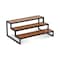 Homeroots 15in Black And Brown Metal And Solid Wood Hand Finished Three Tier Tray 611867 - alternate 9