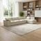 Homeroots Khaki Linen Blend Modular L Shaped Five Piece Corner Sectional 714573 - alternate 3
