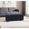 Homeroots 52" Dark Blue and Brown Chenille Tufted Storage Ottoman 608889 - alternate 8