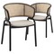 Leisuremod Ervilla Dining Chair with Stainless Steel Legs Velvet Seat and Wicker Back, Beige EC20BG - alternate 5