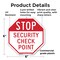 Signmission Stop Security Check Point, 6 Inch X 6 Inch, Plastic Sign OC-P-6-230 - alternate 7